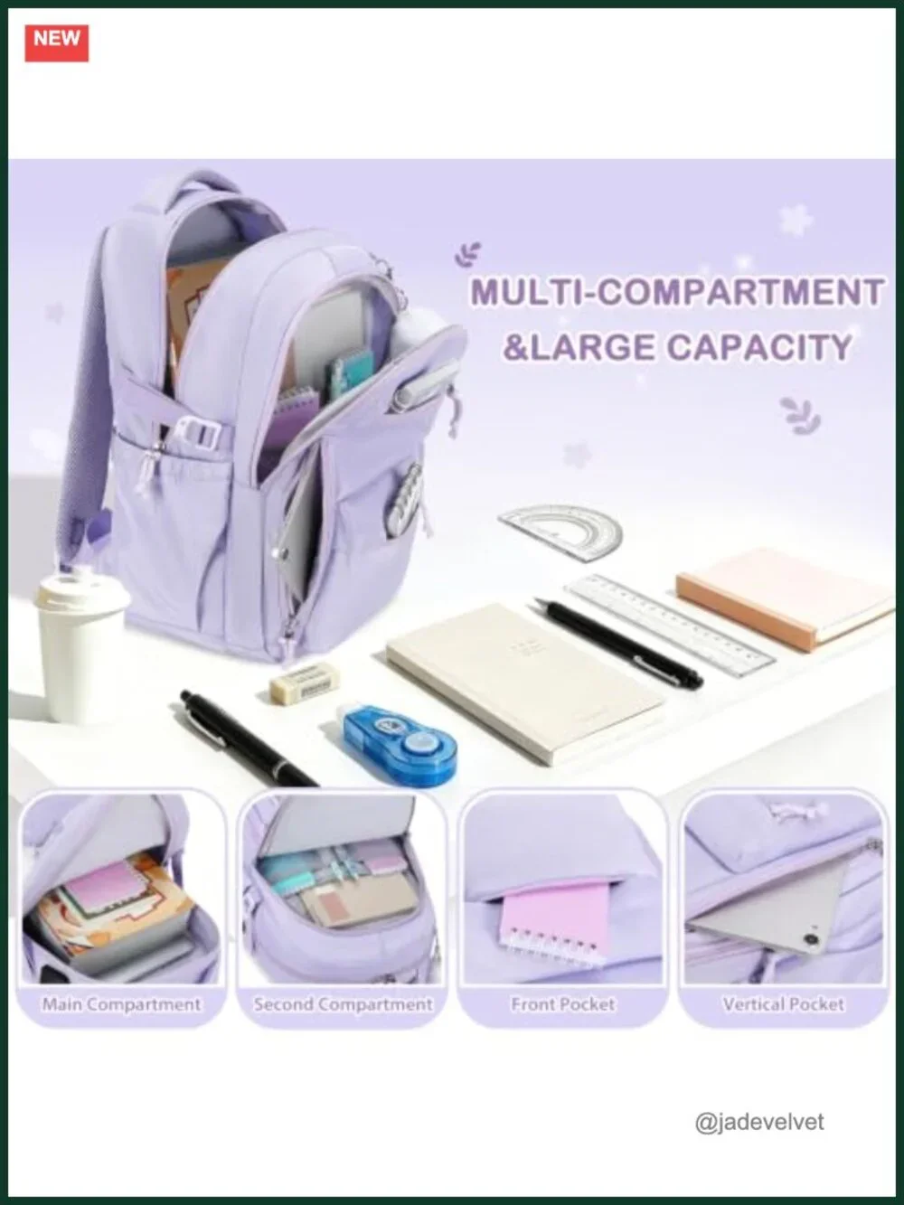 Laptop Backpack Set with Lunch Bag and Pencil Pouch, USB Charging Port, Water